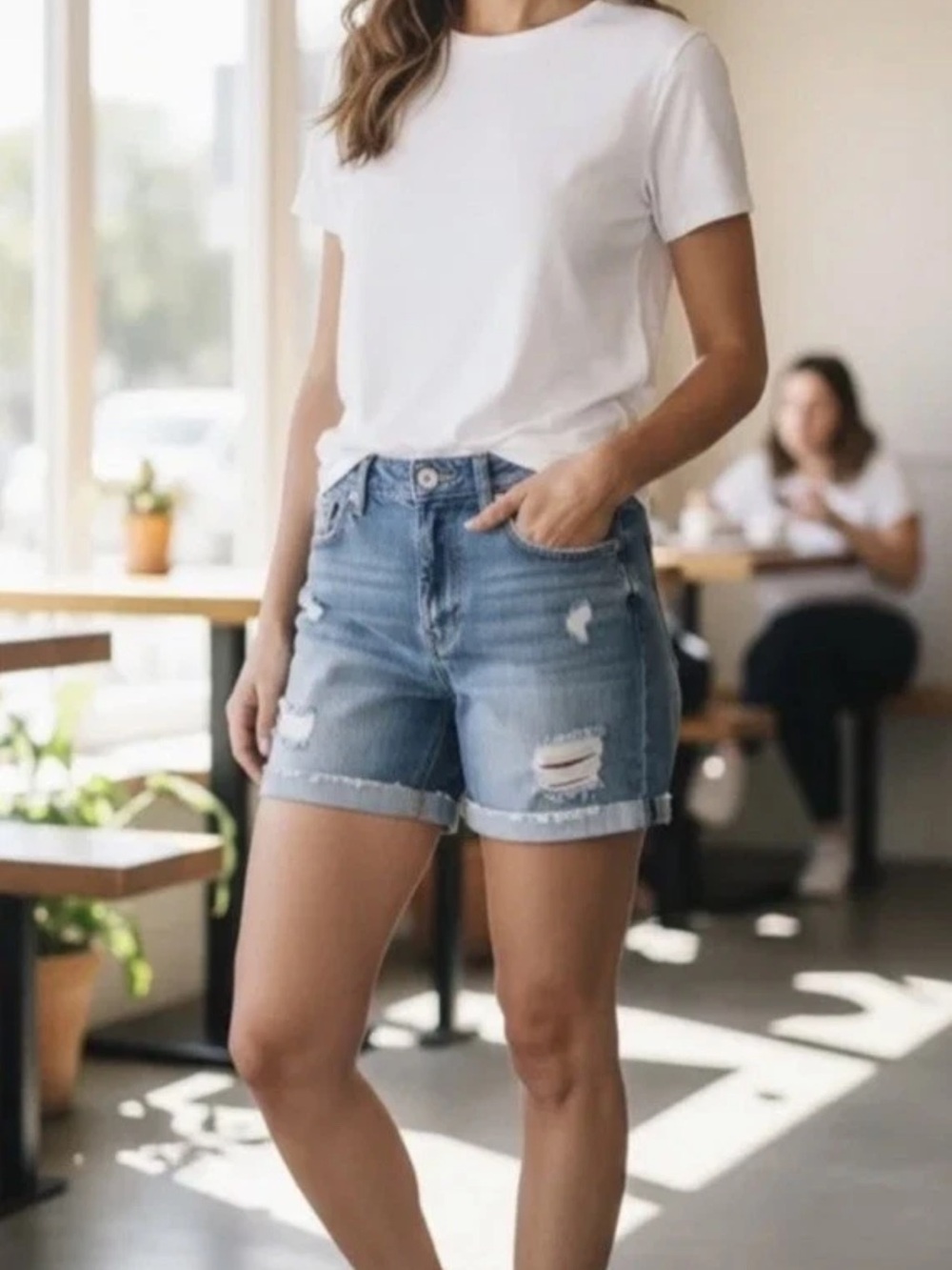 Denim & Co. Urban Outfitters Distressed Jean Shorts 8